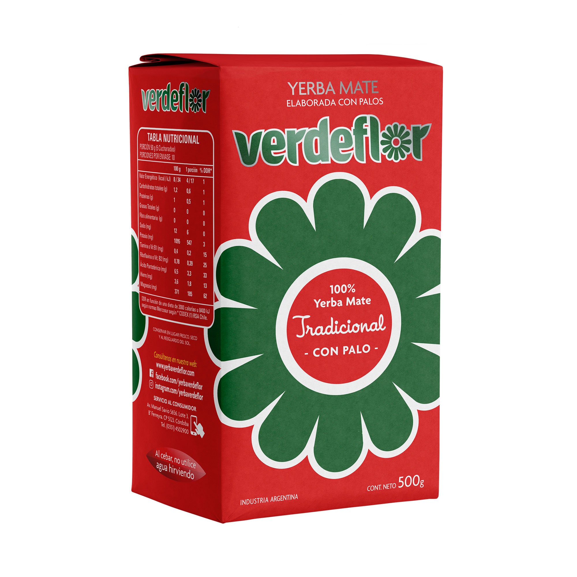 Yerba Mate Tradicional / Classic Yerba Mate VERDEFLOR - ( 500 gr 1.1 Lb)