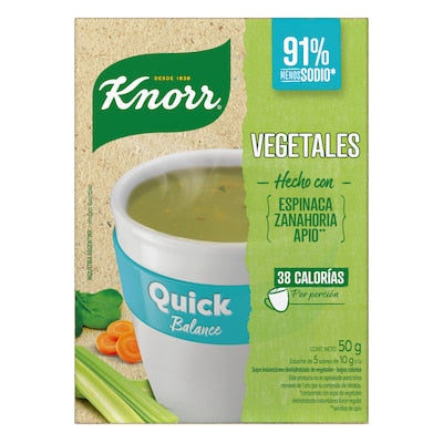 Sopa Quick de Vegetales / Vegetable Soup Balance KNORR - (Paquete 5U x 50 gr/1.76Oz) San Telmo Market, Argentine Grocery & Restaurant, We Ship All Over USA and CANADA