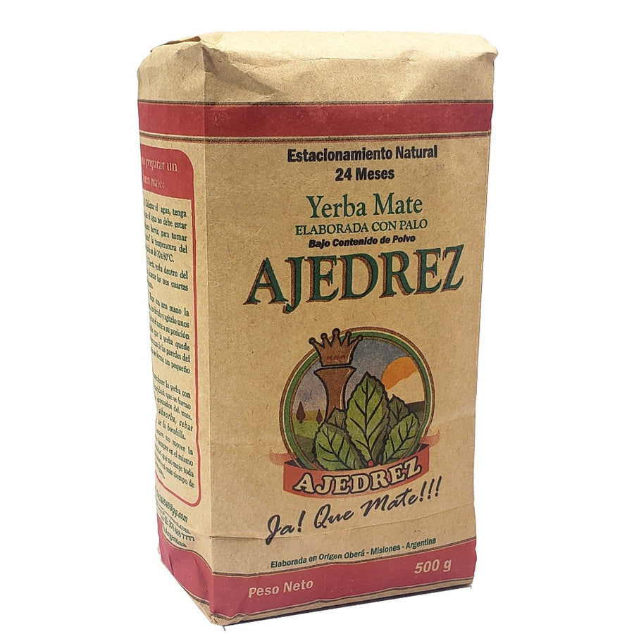 Yerba Mate AJEDREZ Organica - (500 gr 1.1 Lb) San Telmo Market, Argentine Grocery & Restaurant, We Ship All Over USA and CANADA
