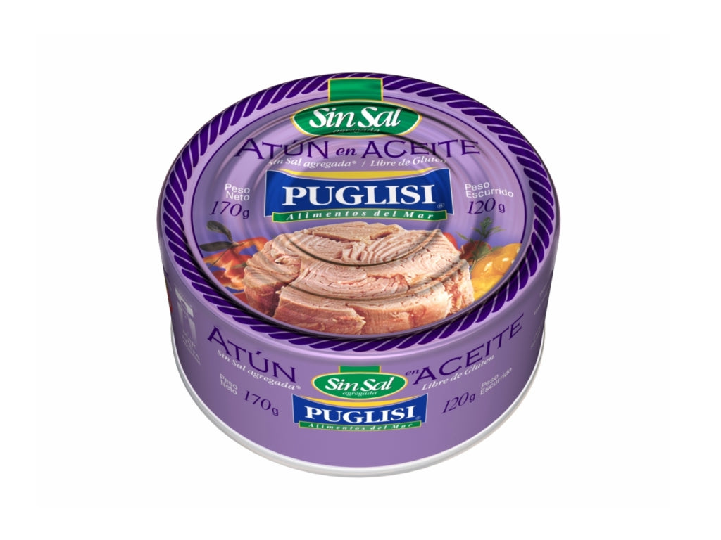 Atun en aceite Lomito sin sal / Tuna in oil no added salt PUGLISI (170gr - 5.99 Oz) San Telmo Market, Argentine Grocery & Restaurant, We Ship All Over USA and CANADA