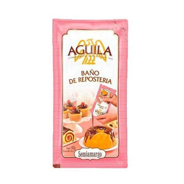 Bano de Reposteria Semi - Amargo / Semi Sweet Chocolate AGUILA (150 Gr 5.2 Oz) San Telmo Market, Argentine Grocery & Restaurant, We Ship All Over USA and CANADA