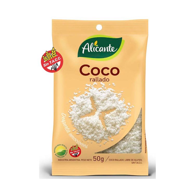 Coco Rallado / Coconut Flakes - ALICANTE (50 gr - 1.81 Oz) San Telmo Market, Argentine Grocery & Restaurant, We Ship All Over USA and CANADA