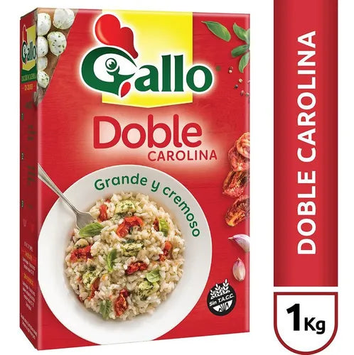 Arroz Doble Carolina Cremoso / Creamy rice GALLO GLUTEN FREE- ( 1 Kg 2.2 Lb)