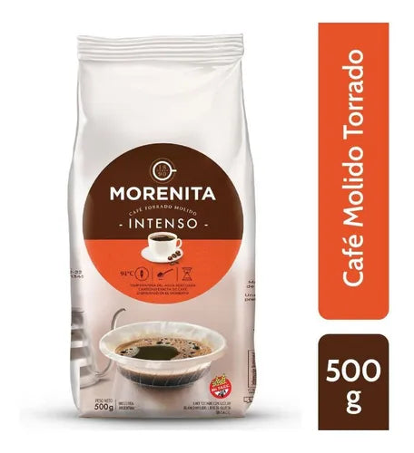 Cafe Torrado INTENSO / Intense  Roasted Gluten Free Cofee LA MORENITA (500gr 1.1Lb) San Telmo Market, Argentine Grocery & Restaurant, We Ship All Over USA and CANADA