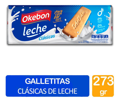 Cookies Clasicas Leche / Milk Cookies OKEBON - ( 273 Gr 9.63 Oz) San Telmo Market, Argentine Grocery & Restaurant, We Ship All Over USA and CANADA