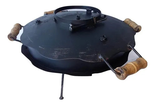 Disco De Arado 100% Acero Original + Bifera  / Argentinian Plow Disc Cooker ORIGINAL + Lid - SIze - 40cm A 49cm - FREE SHIPPING San Telmo Market, Argentine Grocery & Restaurant, We Ship All Over USA and CANADA