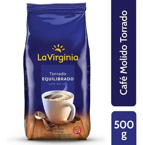 Cafe Torrado equilibrado  / Roasted Gluten Free Cofee LA VIRGINIA  (500 gr 1.1 lb)