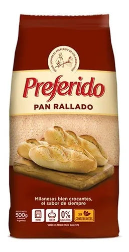 Pan Rallado Tradicional / Traditional Breadcrumbs PREFERIDO - (500 gr - 17.64 oz) San Telmo Market, Argentine Grocery & Restaurant, We Ship All Over USA and CANADA