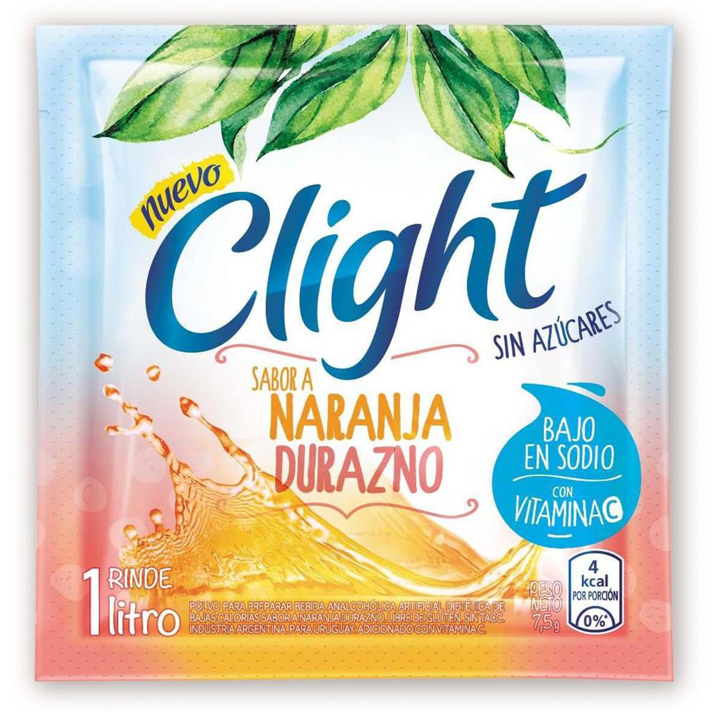 Juice Powder Clight Naranja / Durazno  Orange / Peach -  3U x 18 gr. San Telmo Market, Argentine Grocery & Restaurant, We Ship All Over USA and CANADA