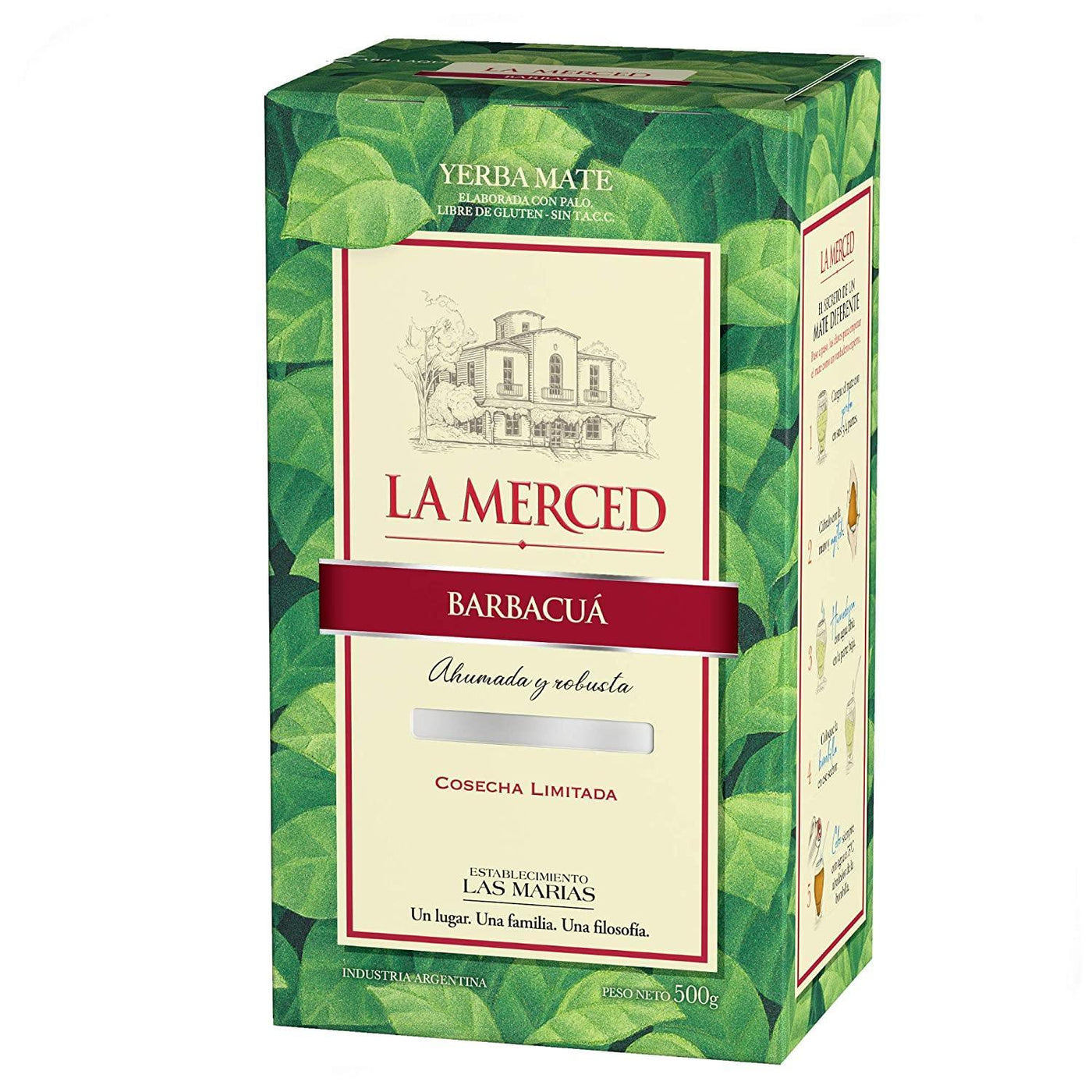 Yerba Mate Barbacua  LA MERCED - ( 500 gr 1.1 Lb) San Telmo Market, Argentine Grocery & Restaurant, We Ship All Over USA and CANADA