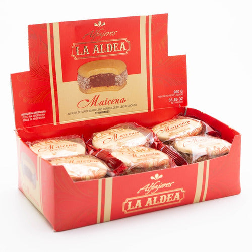 Alfajor Premium Maicena y Dulce de Leche  LA ALDEA - ( 12u x 60 gr 2.11Oz)