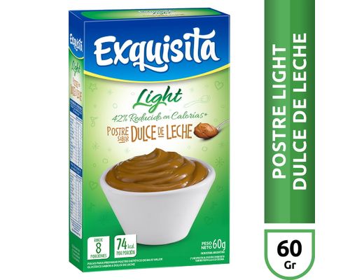 Postre Dulce de Leche Light / Dessert Pre mix Exquisita - ( 60gr 2.11 Oz)
