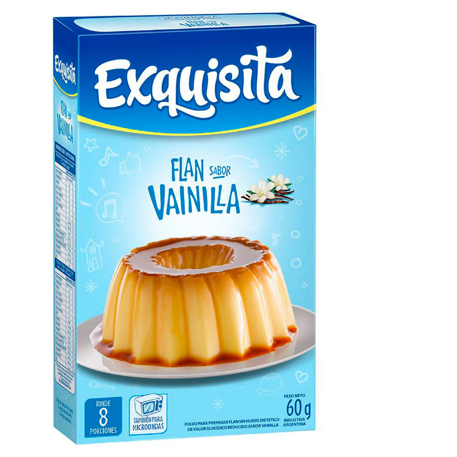 Flan de Vainilla / Vanilla Flan EXQUISITA ( 40gr 1.41 Oz) San Telmo Market, Argentine Grocery & Restaurant, We Ship All Over USA and CANADA