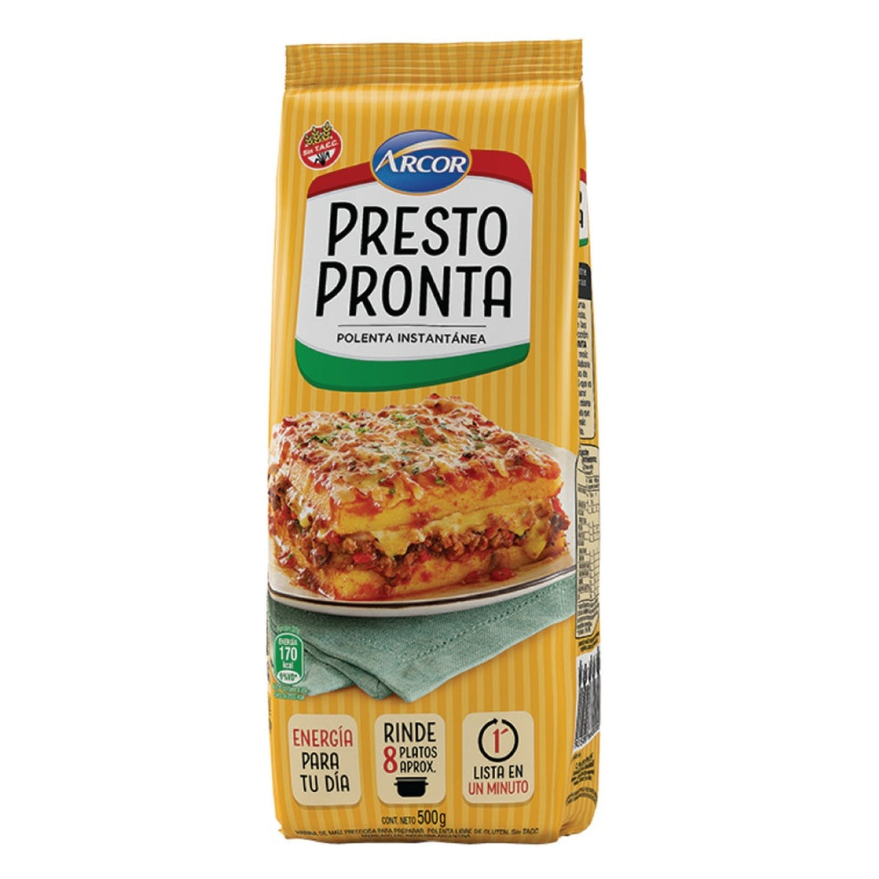 Polenta / Pre mix Corn Flour PRESTO PRONTO - (500Gr - 1.1Lb) San Telmo Market, Argentine Grocery & Restaurant, We Ship All Over USA and CANADA