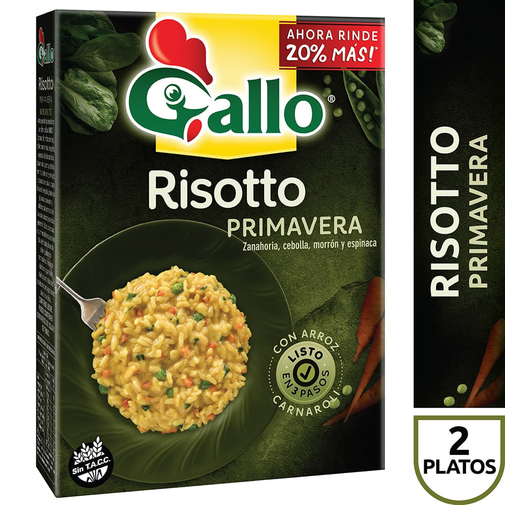 Arroz Risotto Primavera / Vegetable Risotto rice GALLO GLUTEN FREE- ( 240 Gr 8.46Oz)
