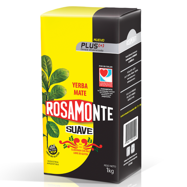 Yerba Mate Suave  ROSAMONTE - (500 gr 1.1 Lb) San Telmo Market, Argentine Grocery & Restaurant, We Ship All Over USA and CANADA