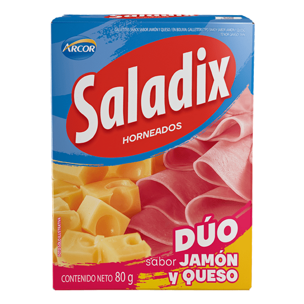 Galletitas Sabor Jamón y Queso duo / Ham & Cheese Flavored Biscuits SALADIX - (80 gr - 2.82 oz) San Telmo Market, Argentine Grocery & Restaurant, We Ship All Over USA and CANADA