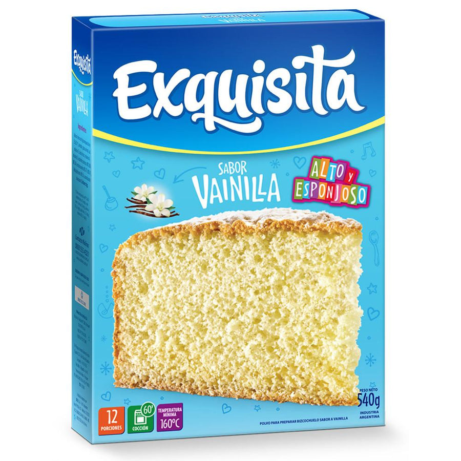 Torta Vainilla / Pre mix Cake Vanilla Flavor EXQUISITA - (540 gr 19.04Oz) San Telmo Market, Argentine Grocery & Restaurant, We Ship All Over USA and CANADA
