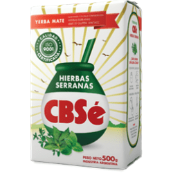 Yerba Mate Hierbas Serranas / Serrano Herbs Yerba Mate CBSE- ( 500 gr 1.1 Lb) San Telmo Market, Argentine Grocery & Restaurant, We Ship All Over USA and CANADA