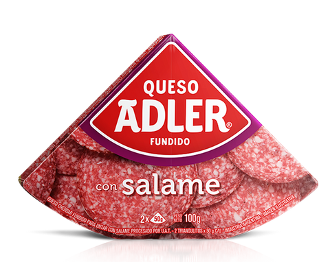Queso con Salame / Cheese with Salami - ADLER ( 100gr 3.52 Oz) San Telmo Market, Argentine Grocery & Restaurant, We Ship All Over USA and CANADA