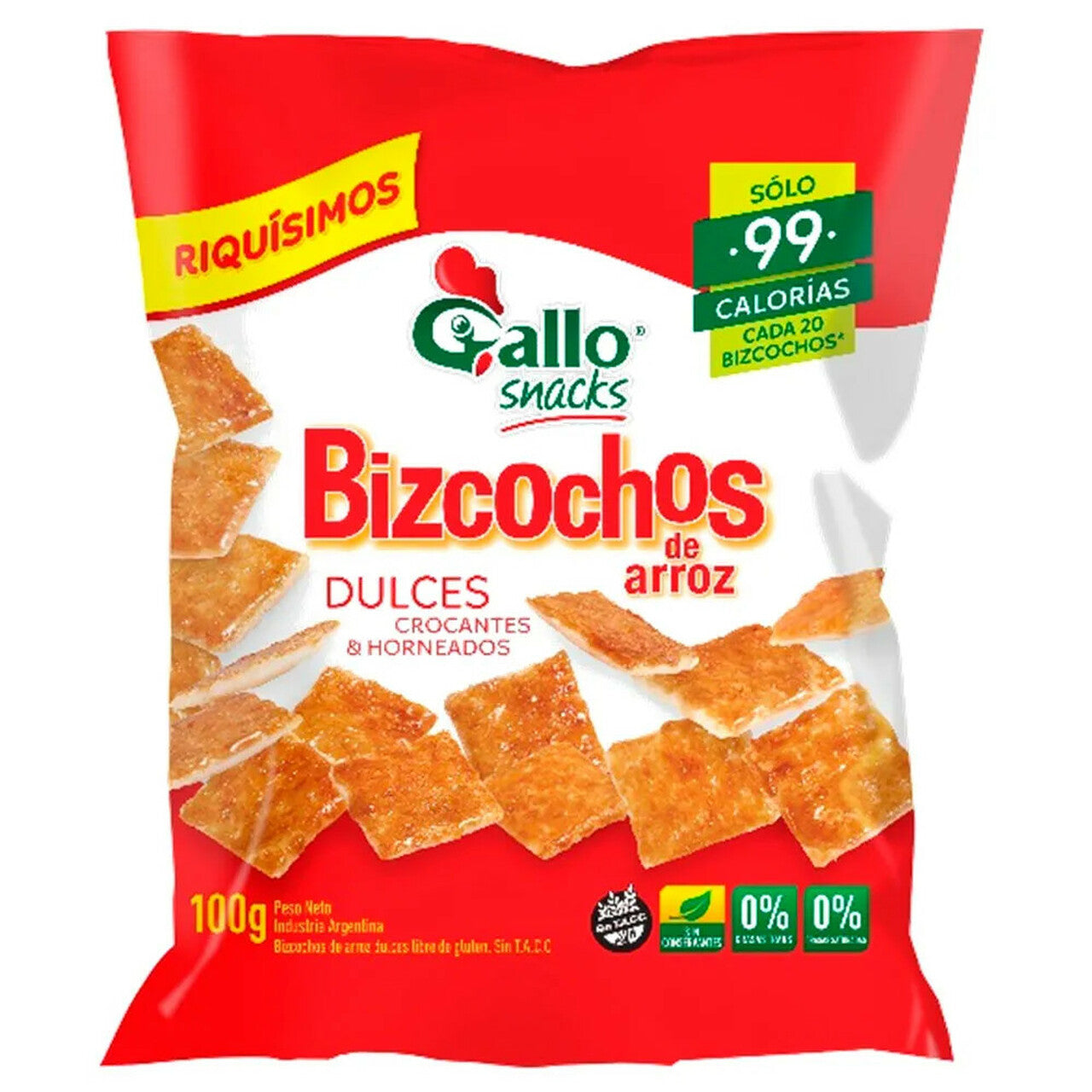 Bizcochitos de Arroz Dulce / Sweet Rice Biscuits GALLO - (100 gr / 3.53 oz) San Telmo Market, Argentine Grocery & Restaurant, We Ship All Over USA and CANADA