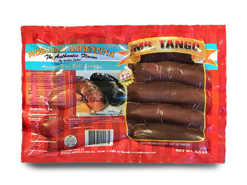 Morcilla / Argentinian Blood Sausage (10 Unidades) MR TANGO. ONLY PICK UP - NO SHIPPING San Telmo Market, Argentine Grocery & Restaurant, We Ship All Over USA and CANADA