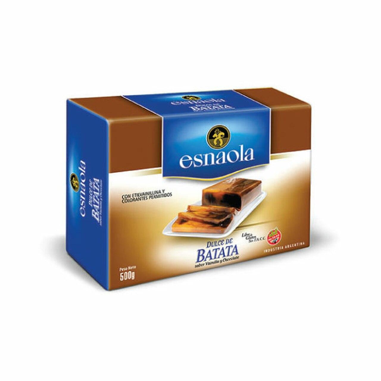 Dulce de Batata  sabor Vainilla y Chocolate / Sweet Potato jam Vanilla and Chocolate Esnaola - ( 500 gr 1.1 Lb) San Telmo Market, Argentine Grocery & Restaurant, We Ship All Over USA and CANADA