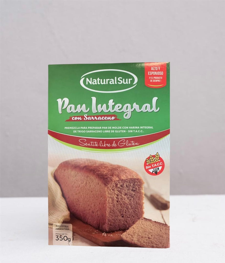 Pre Mezcla Pan de Molde Harina Integral  SIN TACC / Whole Wheat Bread Pre mix Flour GLUTEN FREE NATURAL SUR- (350gr 0.66Lb)