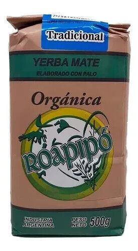 Yerba Mate Tradicional ROAPIPO Organica - (500 gr 1.1 Lb) San Telmo Market, Argentine Grocery & Restaurant, We Ship All Over USA and CANADA