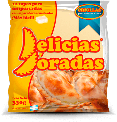 Tapas para Empanadas / Empanadas Shells CRIOLLA  - DELICIAS DORADAS-  (12 U 30gr - 0.95 Oz )