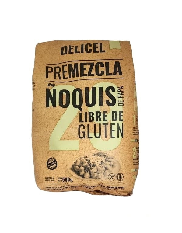 Pre Mezcla para ñoquis sin TACC / Gluten Free Gnocchi pre mix flour DELICEL ( 500gr. - 17.63Oz) San Telmo Market, Argentine Grocery & Restaurant, We Ship All Over USA and CANADA