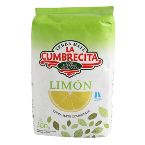 Yerba Mate con Limon / Lemon Flavored Yerba Mate LA CUMBRECITA - (500 gr 1.1 Lb) San Telmo Market, Argentine Grocery & Restaurant, We Ship All Over USA and CANADA